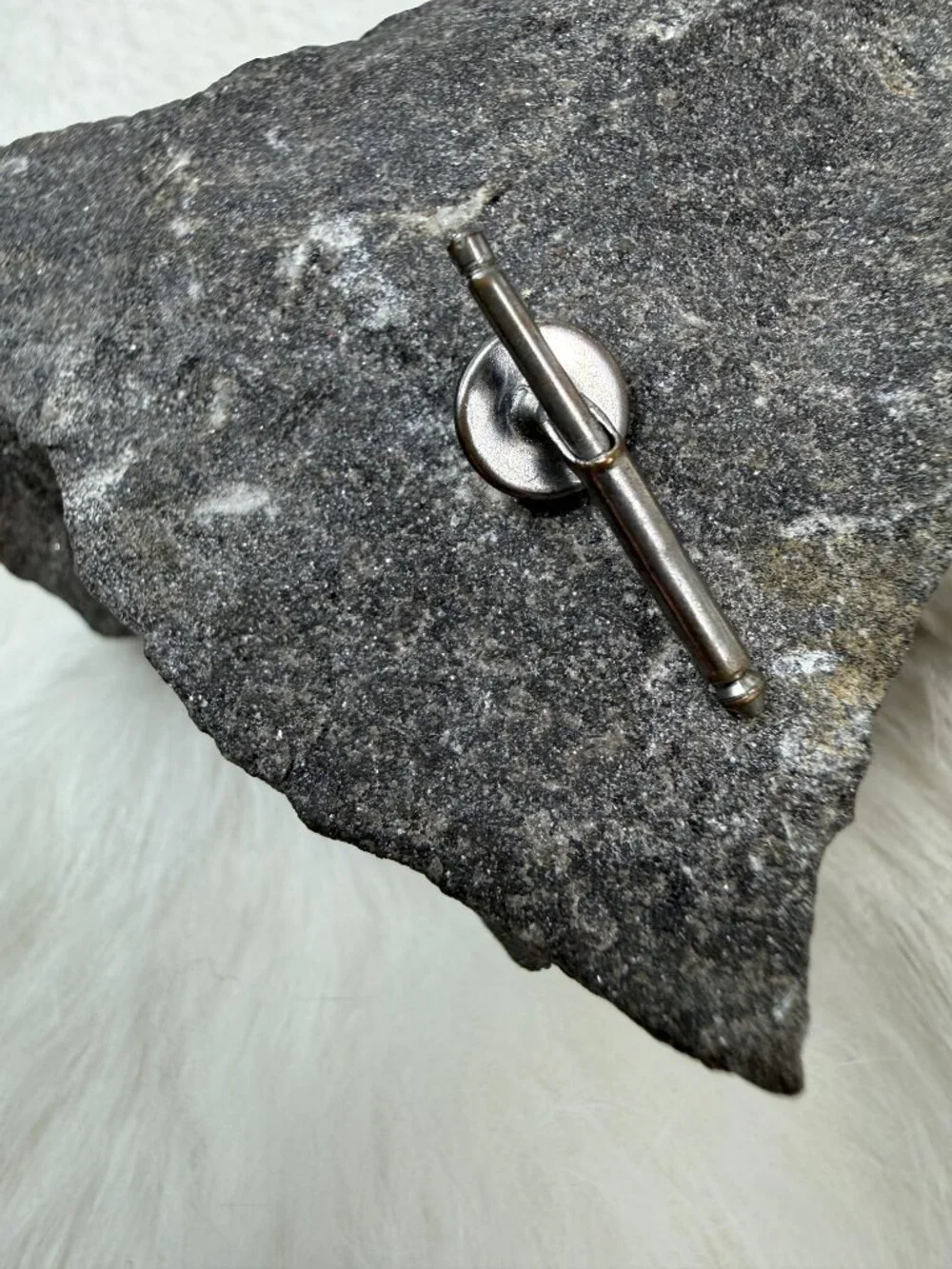 Single Mother of Pearl MOP Silver Tone Shirt Button Stud